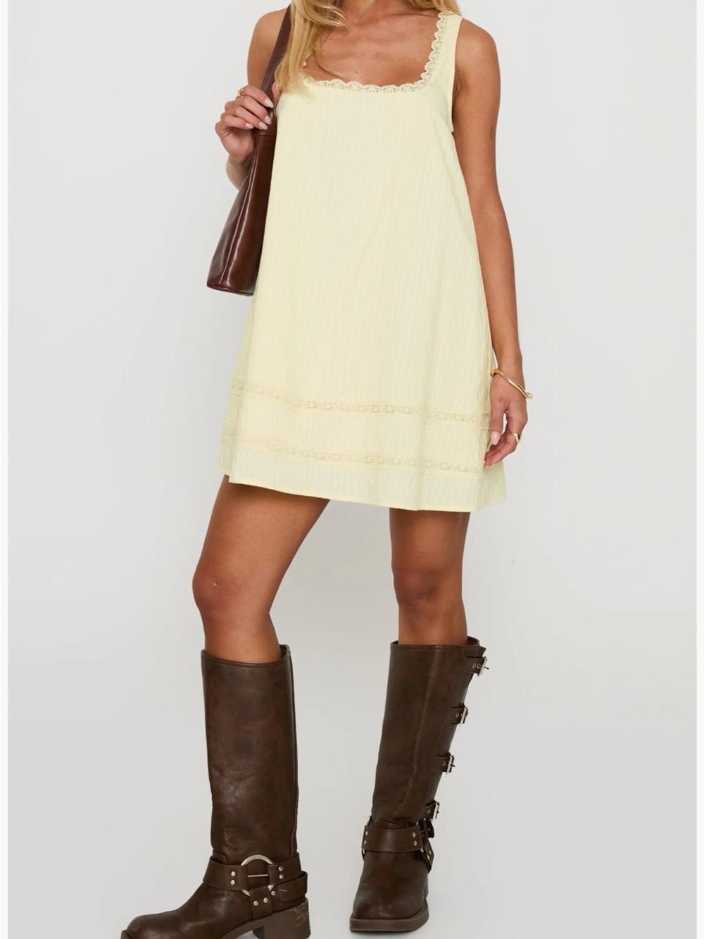 Princess Polly Alanah Embroidered Cotton Minidress